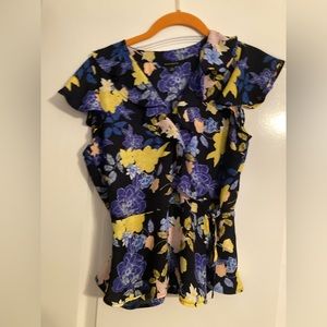 Banana Republic XS Floral Wrap Blouse